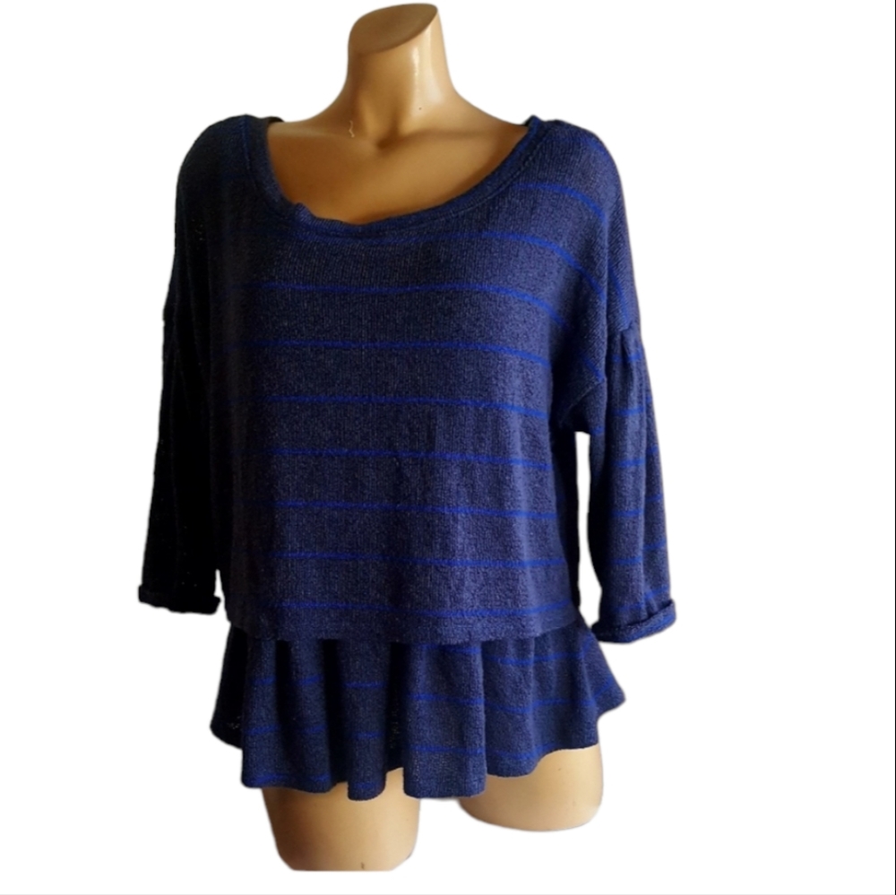 🍬Anthropologie postmark latitudes striped Top L